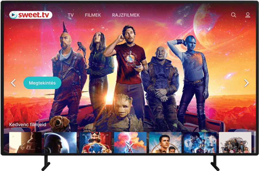 Sweet TV interface - Guardians of the Galaxy a TV-n
